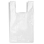 100ct - 18"x22" Unprinted White T-Shirt Bags/20pks per case