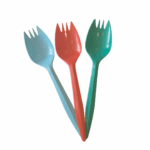 25pc - 2.5g Medium Weight Coloured Plastic Sporks/ 40pks per case
