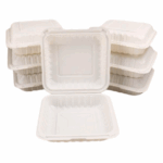 8''x8'' - No section White Microwave Safe Clamshell Container/150pcs per case