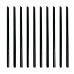 200ct - 9''x227mm Black Sharp Mouth Smoothie Straws Individually Wrapped/25pks per case