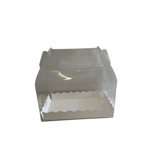 6.5''(L)x 3.5''(L)x3.5''(W) -Clear PVC Picnic Box With Handle - Image 1