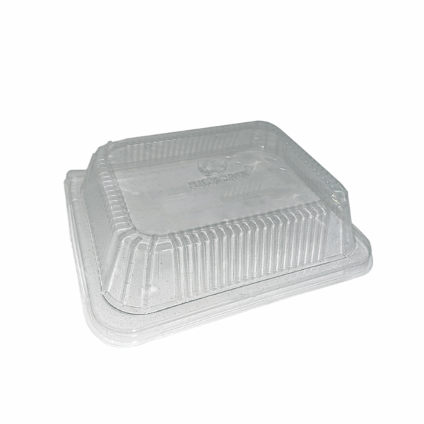13''x10'' - Plastic Dome Lids Fits 1/2 Size (19978) Foil Pans (SOLD AS A SET ONLY)/50pcs per case - Image 1