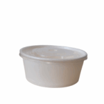 24oz White Paper Bowl & Clear Lid/300pcs per case