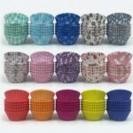 100pc - 9cm Cupcake paper cupcake liners (Pattern & Plain Colours Assorted)