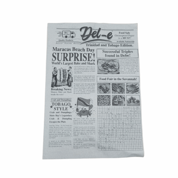 100pcs - 12''x16'' Del-E News Print Greaseproof Paper (500per case) - Image 1