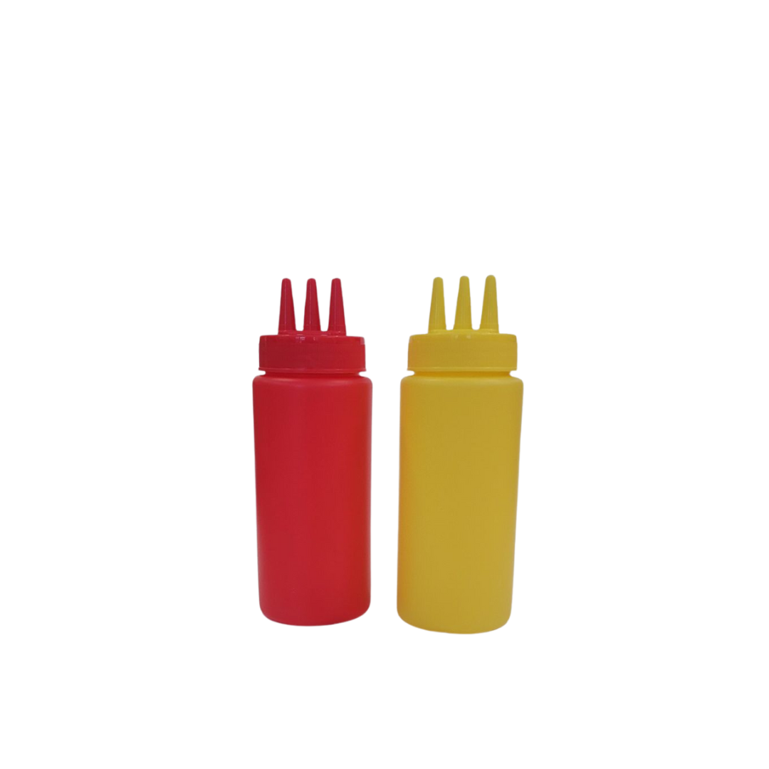 Untitled design (2) 2pk - Condiment Bottles (Yellow & Red) - Image 1