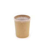 32oz - Kraft Tub with Clear Lid/500pcs per case