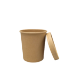 32oz - Kraft Tub With Kraft Lid/500pcs per case
