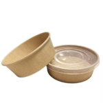 Kraft Bowl & Clear Lid (1300ml)/300pcs per case