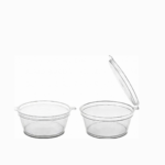 100pc - 3oz Portion Cup With Lids Connected/ 10pks per case