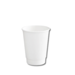 25pc -12oz White Double Walled Hot Cups/20pks per case (500pcs)