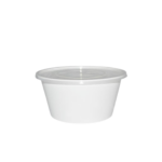 27oz/ 800ml Round Tub White Base/Clr Lid /300pcs per case