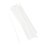 250ct - 10.25''x6mm Straight Wrapped Clear Drinking Straws/40pks per case
