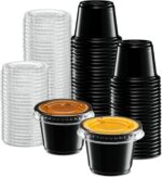 100ct - 1oz Lids for (Black Portion Cup)/ 25pks per case - Image 2