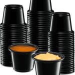 100ct - 1oz Black Portion Cup/ 25pks per case