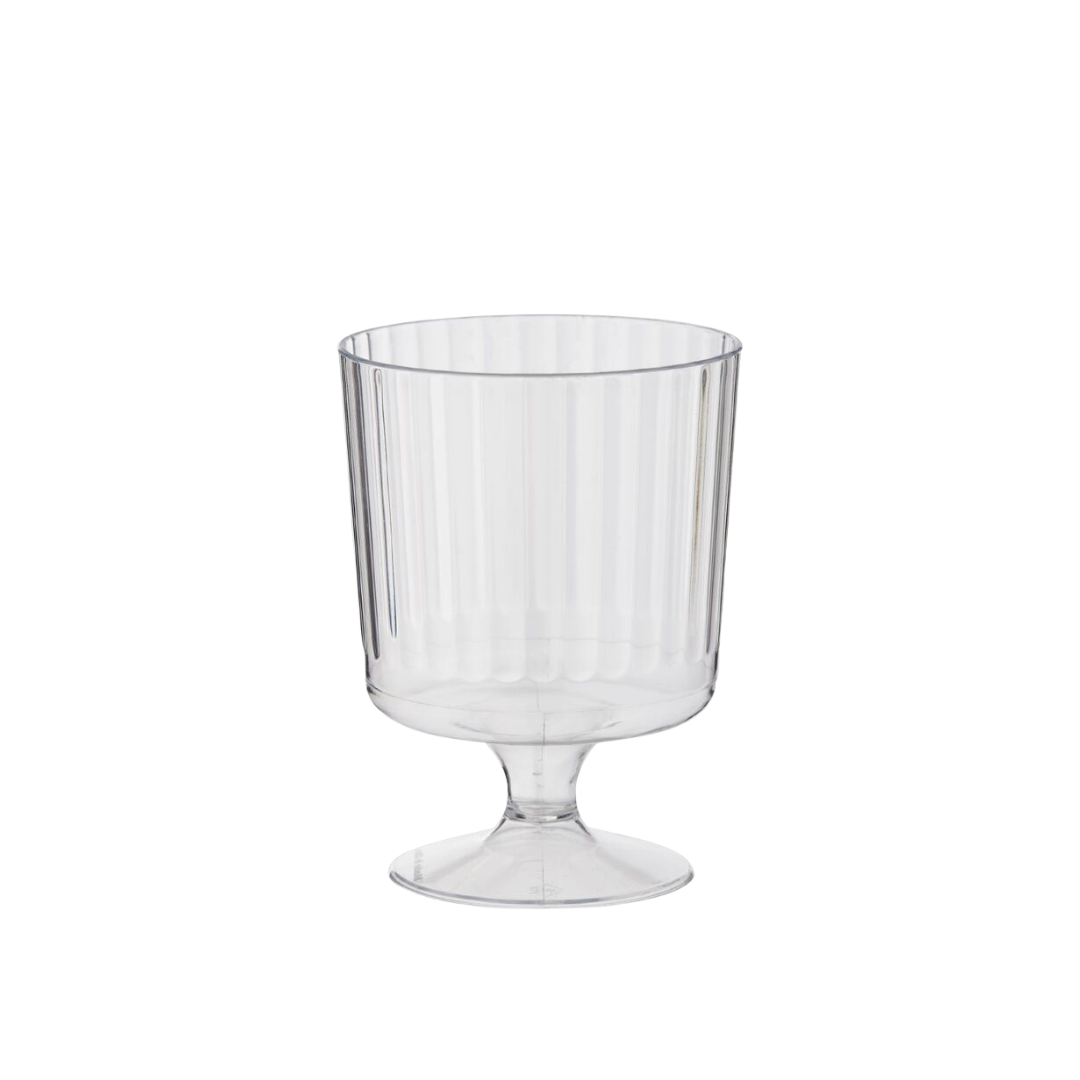 20403 6pc - 6oz Clear Swirl Dessert Cup With Stem - 48pks per case - Image 1